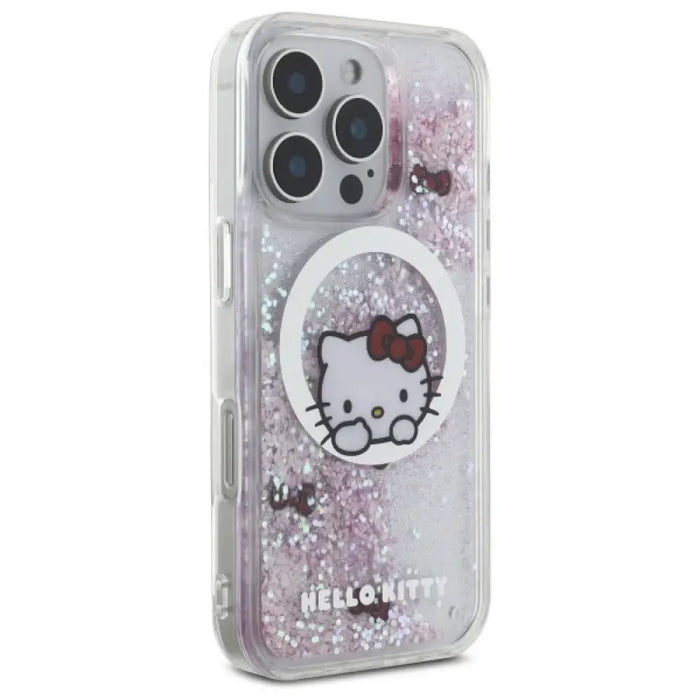Калъф Hello Kitty Liquid Glitter Sweet Kitty Bows MagSafe