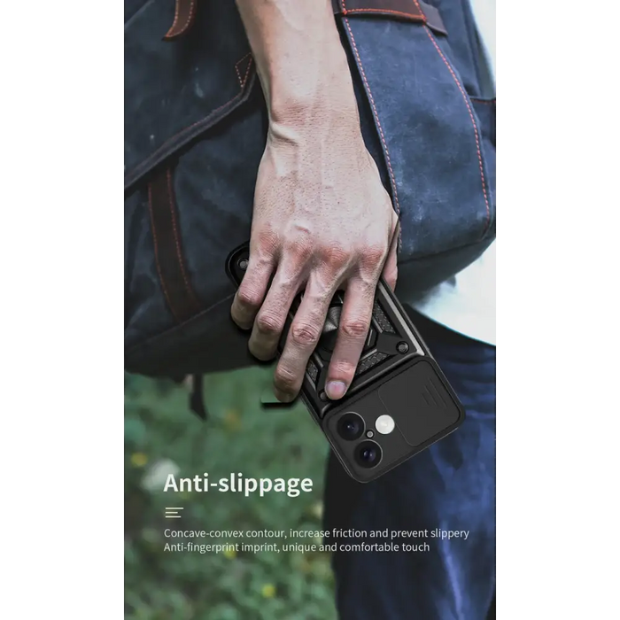 Калъф Hybrid Armor Camshield iPhone 17 със стойка и капак