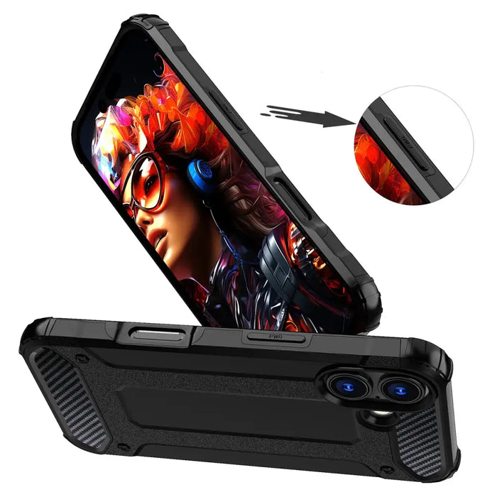 Калъф Hybrid Armor за iPhone 17 - черен