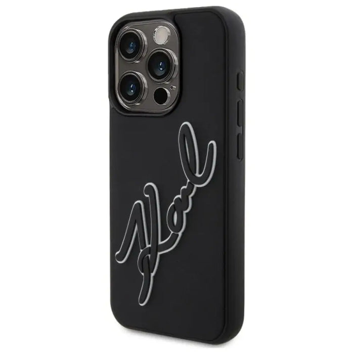 Калъф Karl Lagerfeld 3D Rubber Signature за iPhone 15 Pro