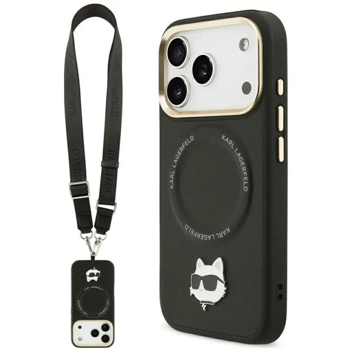 Калъф Karl Lagerfeld Big Strap Choupette Metal Logo MagSafe