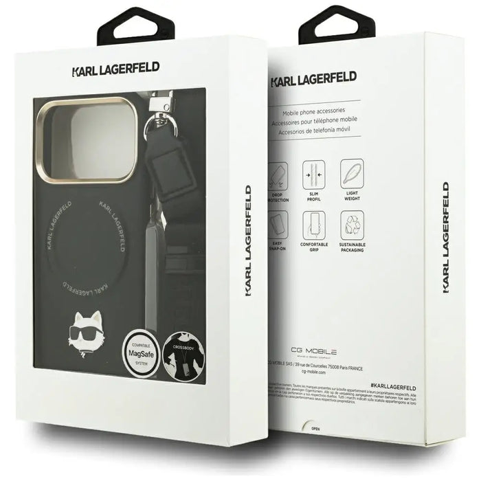 Калъф Karl Lagerfeld Big Strap Choupette Metal Logo MagSafe