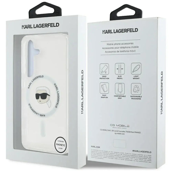 Калъф Karl Lagerfeld Button Karl Head Printed Logo MagSafe