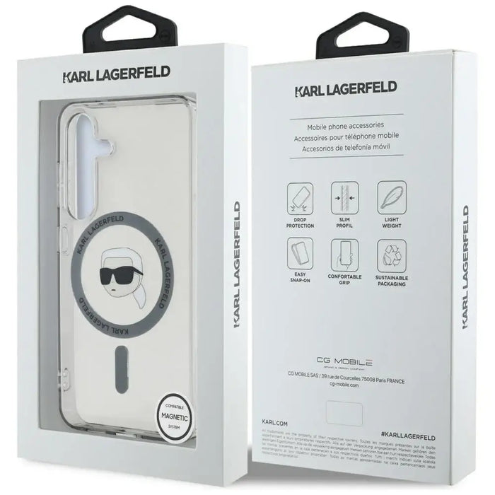 Калъф Karl Lagerfeld Button Karl Head Printed Logo MagSafe