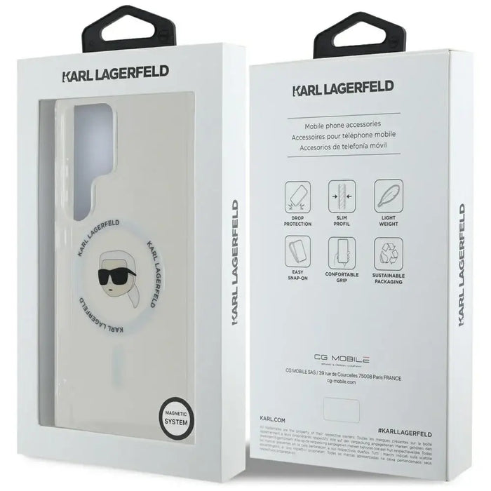 Калъф Karl Lagerfeld Button Karl Head Printed Logo MagSafe