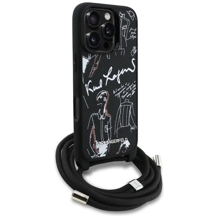 Калъф Karl Lagerfeld Crossbody Grained Pattern & Logo