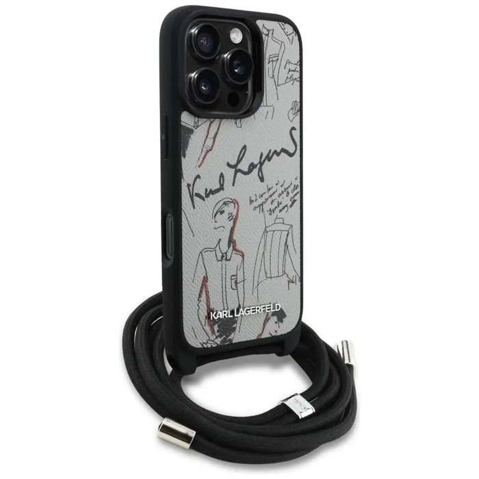 Калъф Karl Lagerfeld Crossbody Grained Pattern & Logo