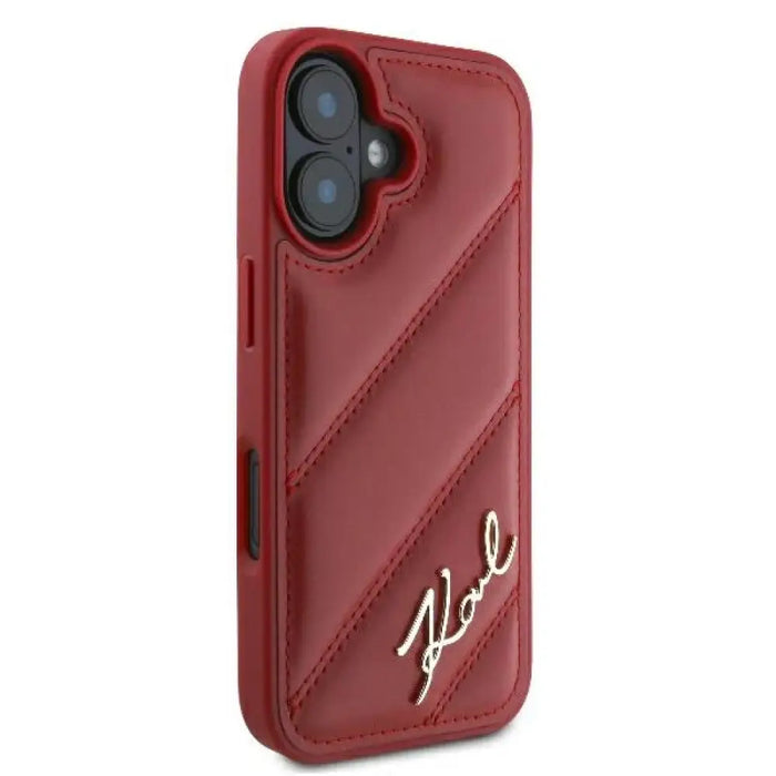 Калъф Karl Lagerfeld Diagonal Quilted Script iPhone 16