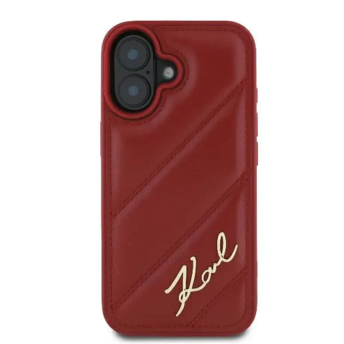 Калъф Karl Lagerfeld Diagonal Quilted Script iPhone 16