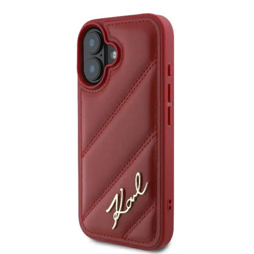 Калъф Karl Lagerfeld Diagonal Quilted Script iPhone 16
