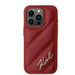 Калъф Karl Lagerfeld Diagonal Quilted Script за iPhone 15