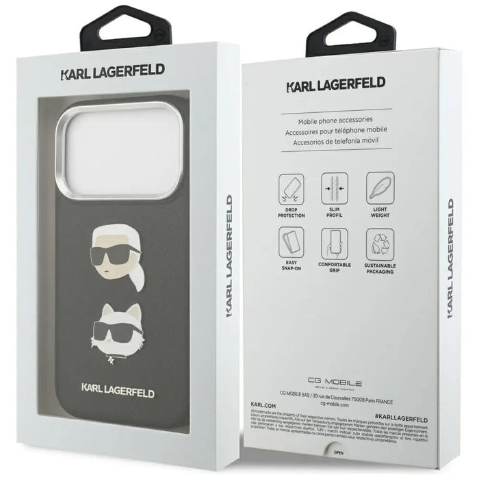 Калъф Karl Lagerfeld FW Grained Karl & Choupette Heads Pins