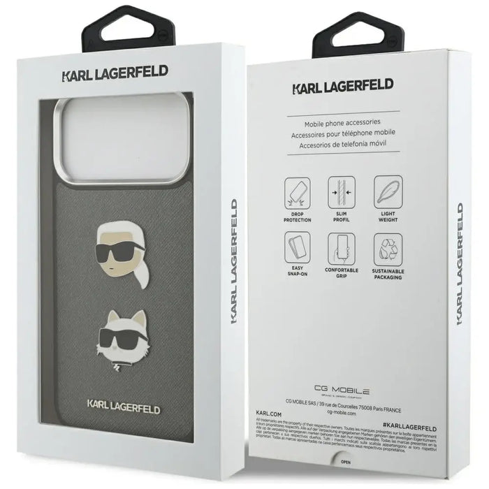 Калъф Karl Lagerfeld FW Grained Karl & Choupette Heads Pins