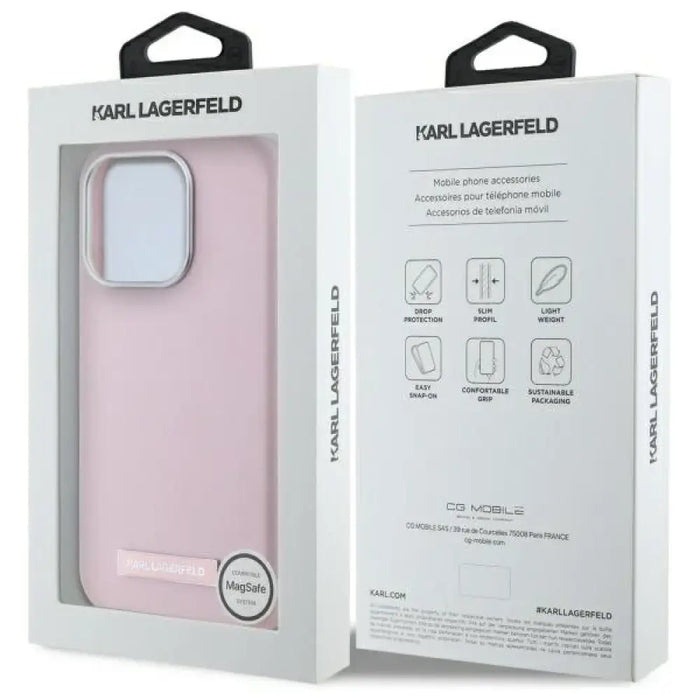 Калъф Karl Lagerfeld FW Metal Plate MagSafe iPhone 15 Pro
