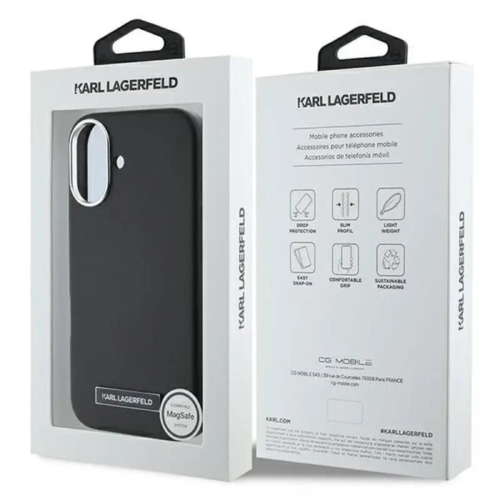 Калъф Karl Lagerfeld FW Metal Plate MagSafe iPhone 16 Plus