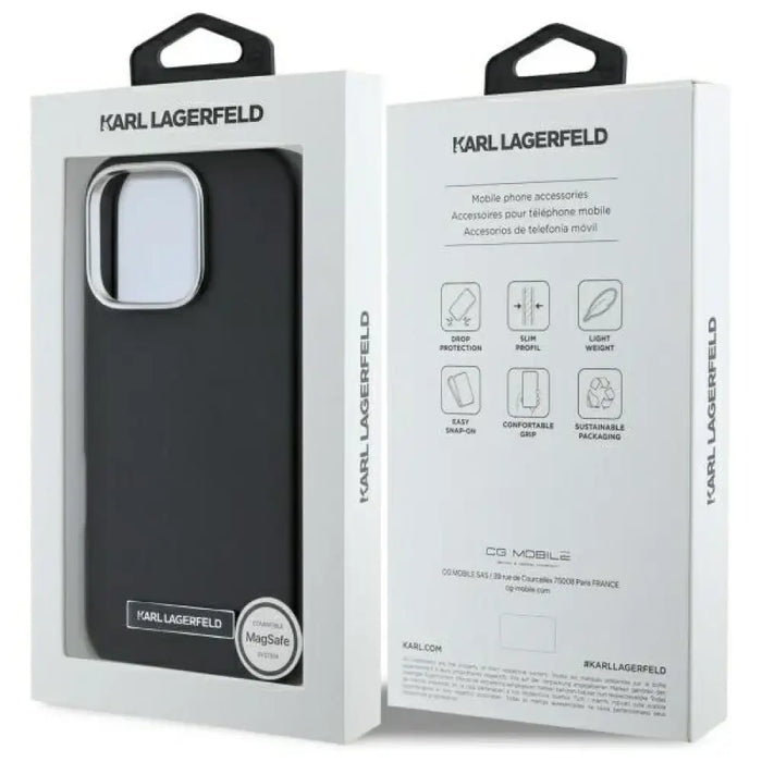 Калъф Karl Lagerfeld FW Metal Plate MagSafe iPhone 16 Pro
