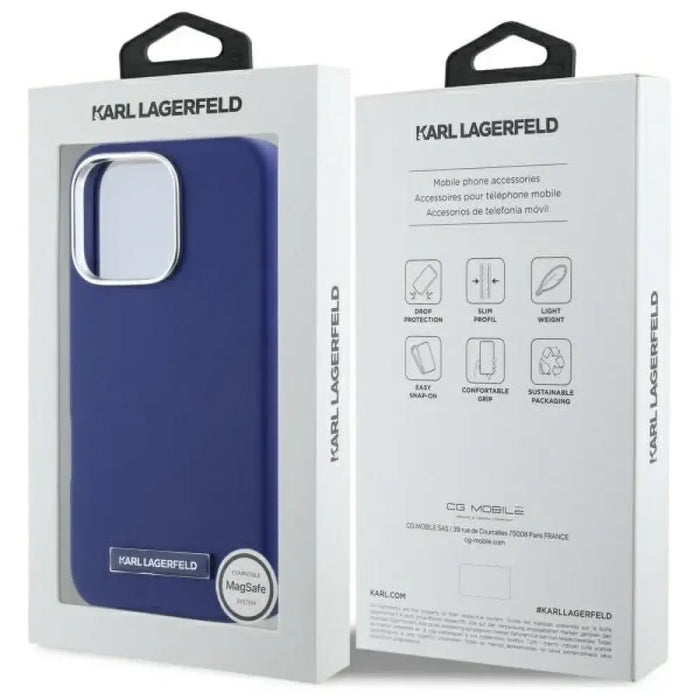 Калъф Karl Lagerfeld FW Metal Plate MagSafe iPhone 16 Pro
