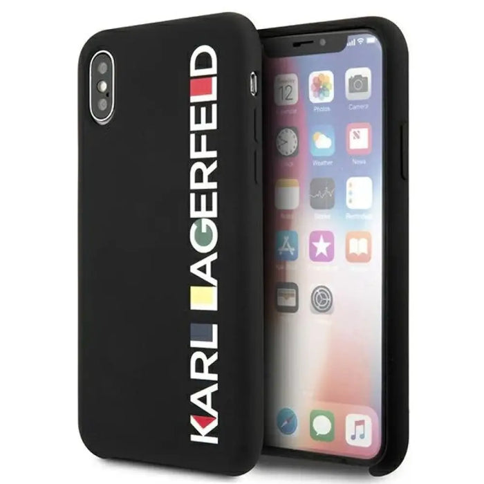 Калъф Karl Lagerfeld Glossy Bauhaus iPhone X/XS - черен