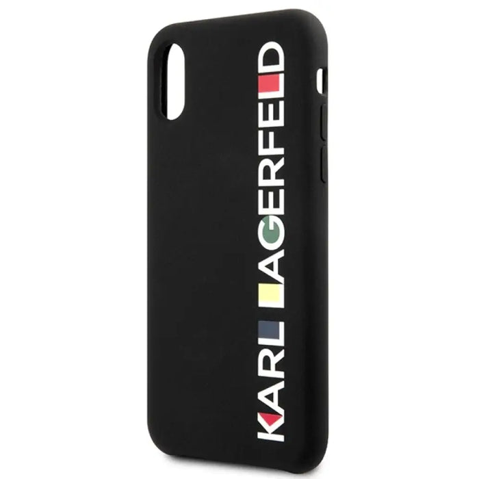 Калъф Karl Lagerfeld Glossy Bauhaus iPhone X/XS - черен