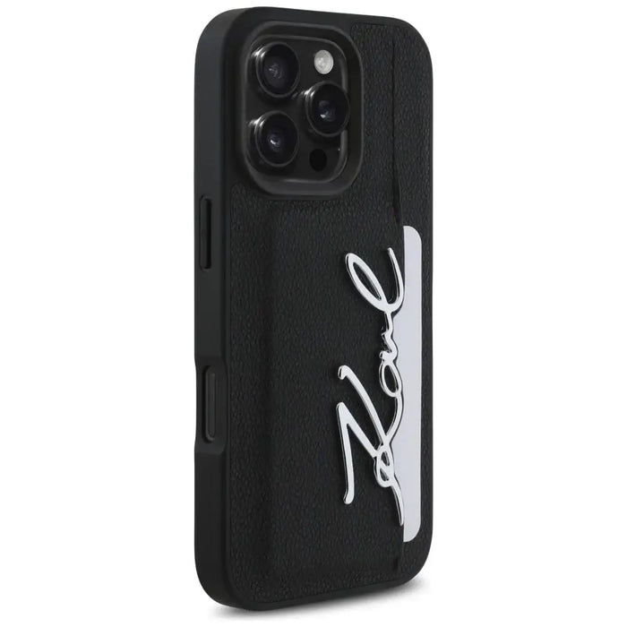 Калъф Karl Lagerfeld HC Grained PU Cardslot Metal Signature