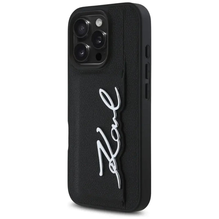 Калъф Karl Lagerfeld HC Grained PU Cardslot Metal Signature