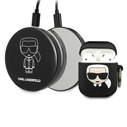 Калъф Karl Lagerfeld Ikonik за AirPods + Преносима батерия