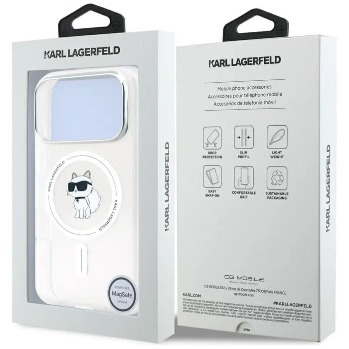 Калъф Karl Lagerfeld IML Choupette MagSafe за iPhone 17 Pro