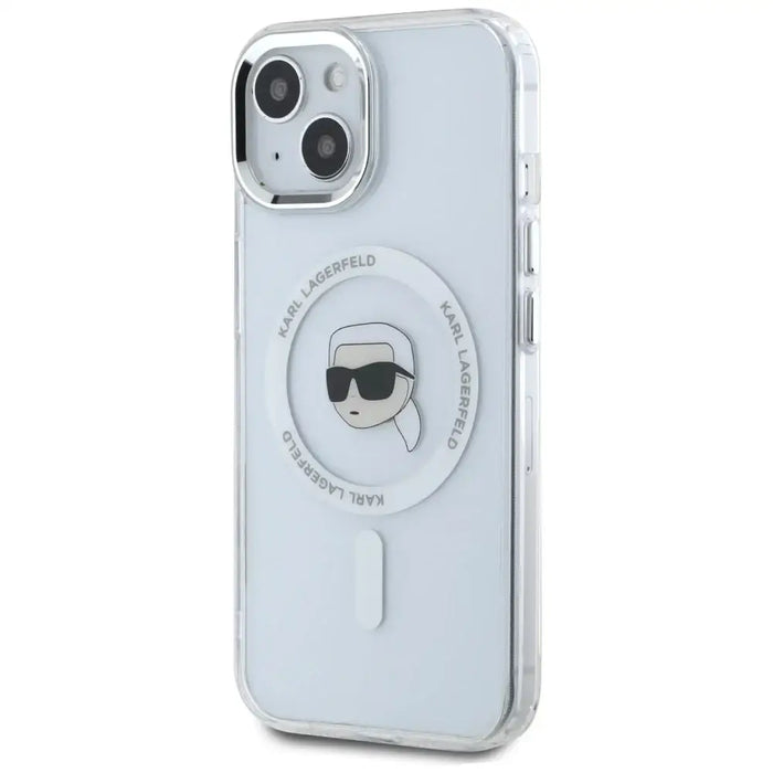 Калъф Karl Lagerfeld IML Metal Karl Head MagSafe за iPhone