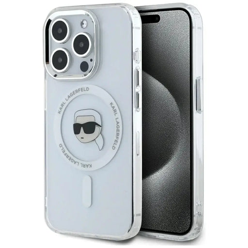 Калъф Karl Lagerfeld IML Metal Karl Head MagSafe за iPhone