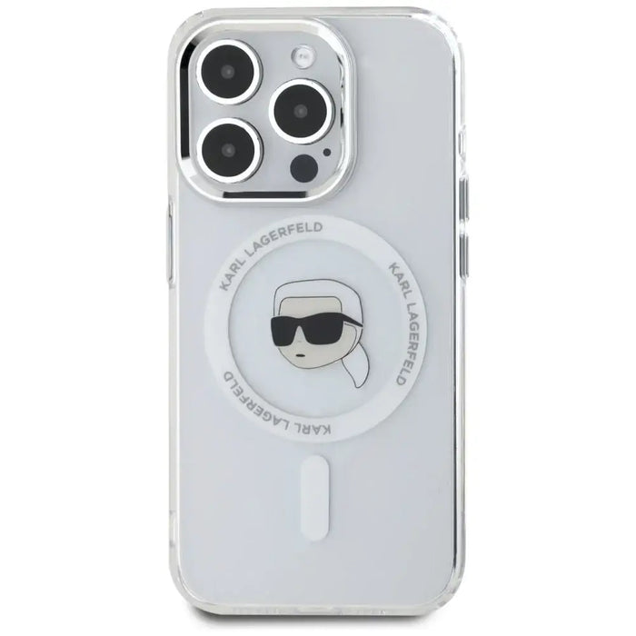 Калъф Karl Lagerfeld IML Metal Karl Head MagSafe за iPhone