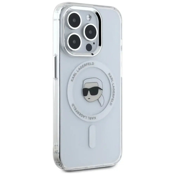 Калъф Karl Lagerfeld IML Metal Karl Head MagSafe за iPhone