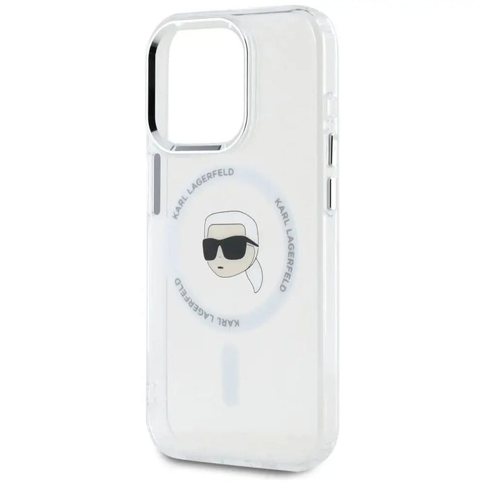 Калъф Karl Lagerfeld IML Metal Karl Head MagSafe за iPhone