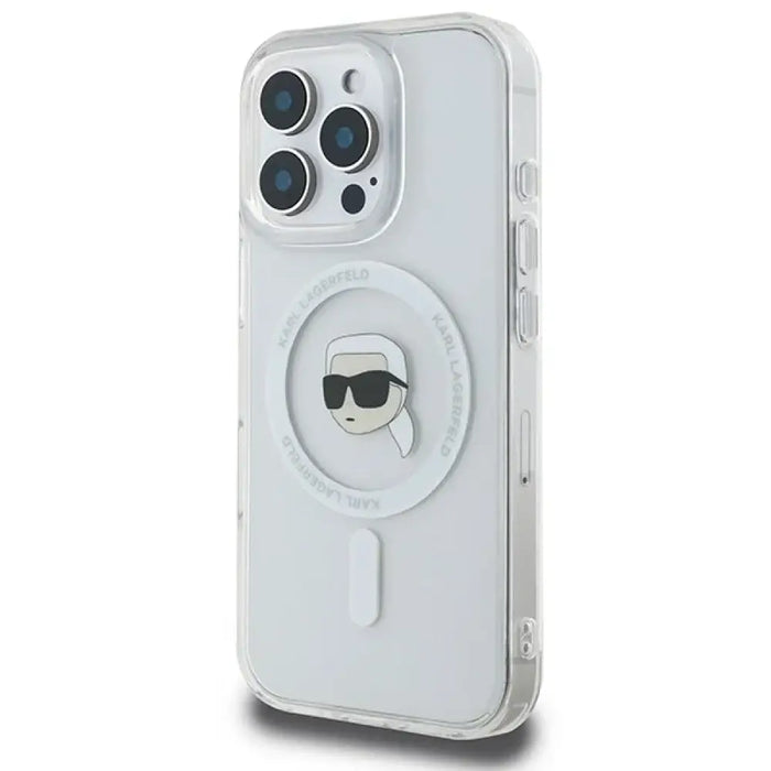 Калъф Karl Lagerfeld IML Metal Karl Head MagSafe за iPhone