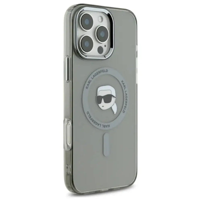 Калъф Karl Lagerfeld IML Metal Karl Head MagSafe за iPhone