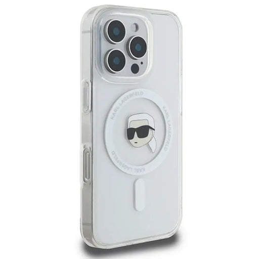 Калъф Karl Lagerfeld IML Metal Karl Head MagSafe за iPhone