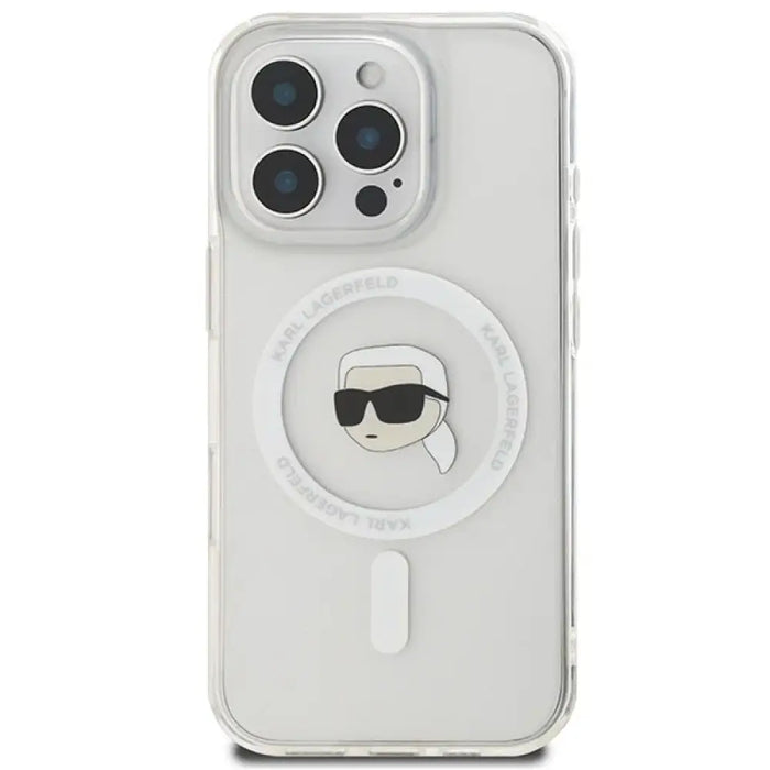 Калъф Karl Lagerfeld IML Metal Karl Head MagSafe за iPhone
