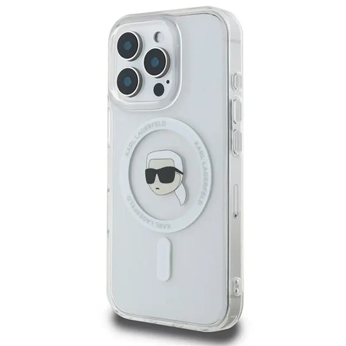 Калъф Karl Lagerfeld IML Metal Karl Head MagSafe за iPhone
