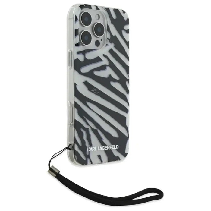 Калъф Karl Lagerfeld IML Zebra Pattern & Cord iPhone 16 Pro