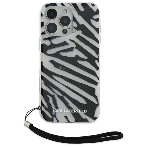 Калъф Karl Lagerfeld IML Zebra Pattern & Cord iPhone 16 Pro