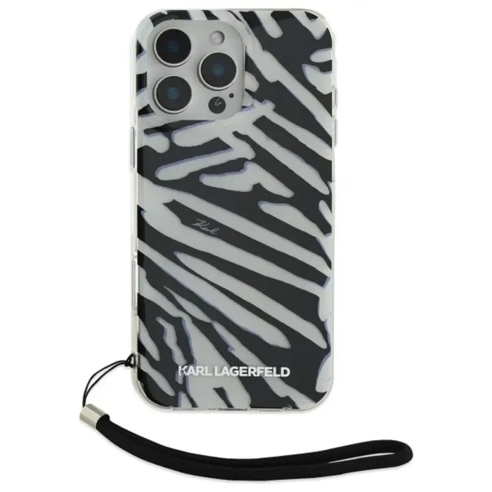 Калъф Karl Lagerfeld IML Zebra Pattern & Cord iPhone 16 Pro