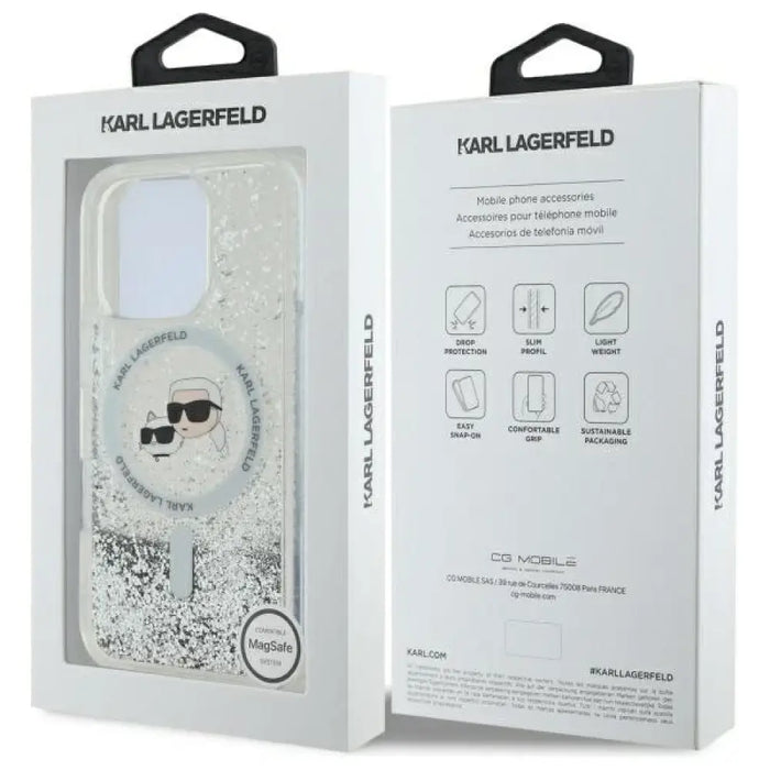 Калъф Karl Lagerfeld Liquid Glitter Karl & Choupette Head