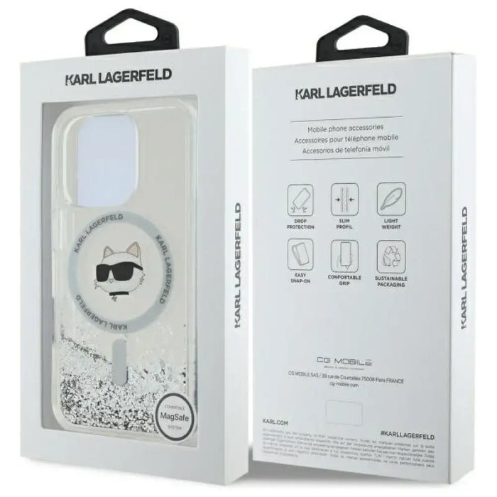 Калъф Karl Lagerfeld Liquid Glitter Choupette Head Magsafe