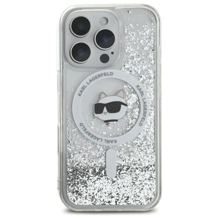 Калъф Karl Lagerfeld Liquid Glitter Choupette Head Magsafe
