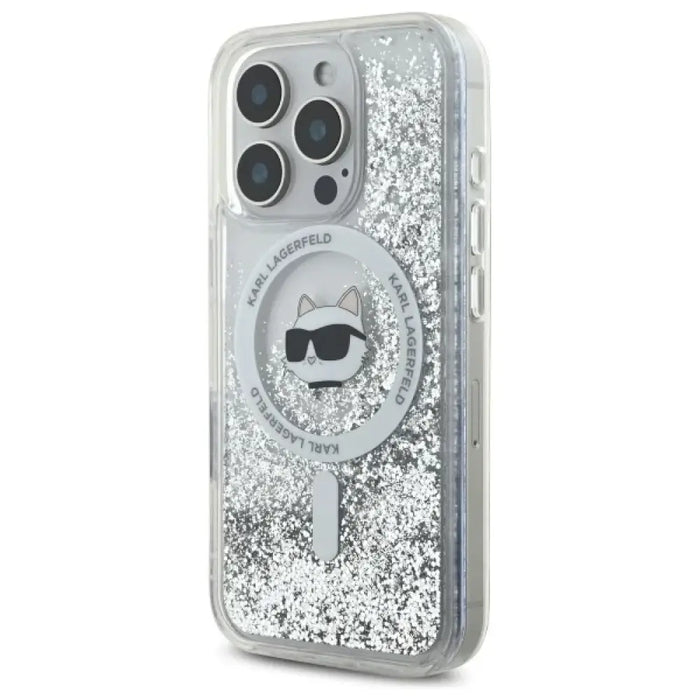 Калъф Karl Lagerfeld Liquid Glitter Choupette Head Magsafe