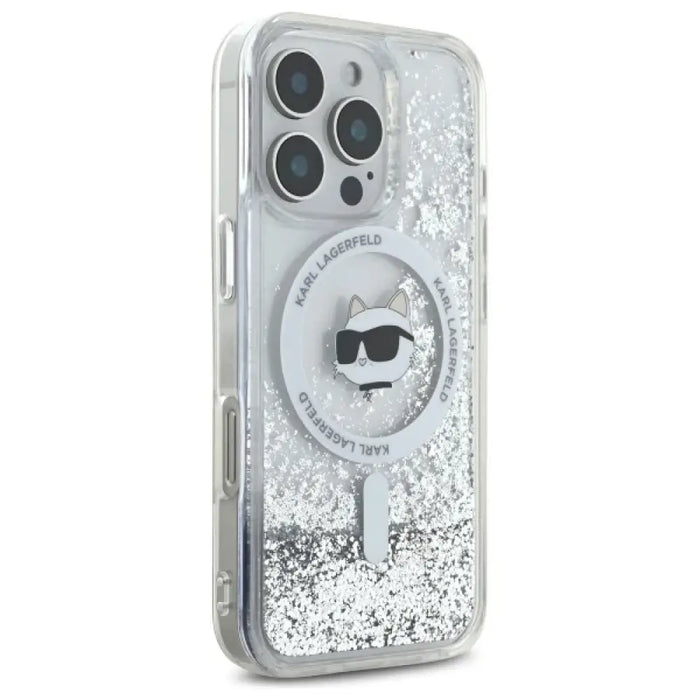 Калъф Karl Lagerfeld Liquid Glitter Choupette Head Magsafe