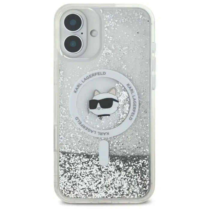 Калъф Karl Lagerfeld Liquid Glitter Choupette Head Magsafe
