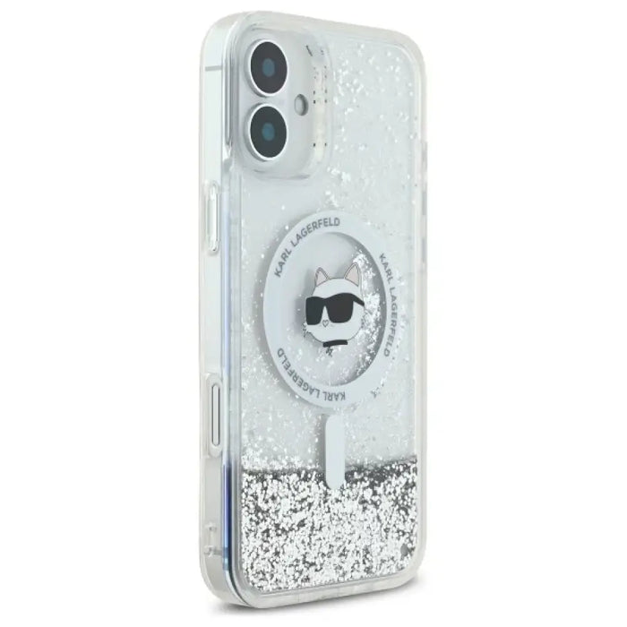 Калъф Karl Lagerfeld Liquid Glitter Choupette Head Magsafe