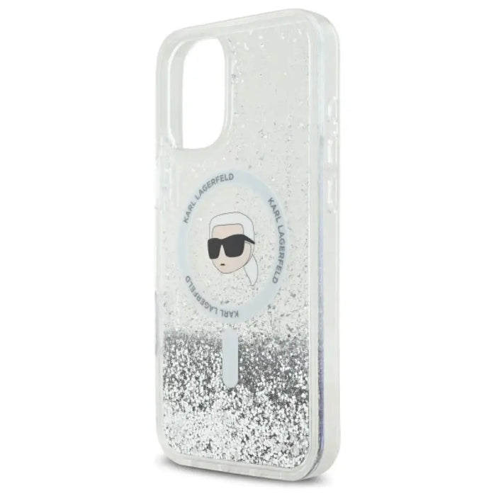 Калъф Karl Lagerfeld Liquid Glitter Karl Head Magsafe
