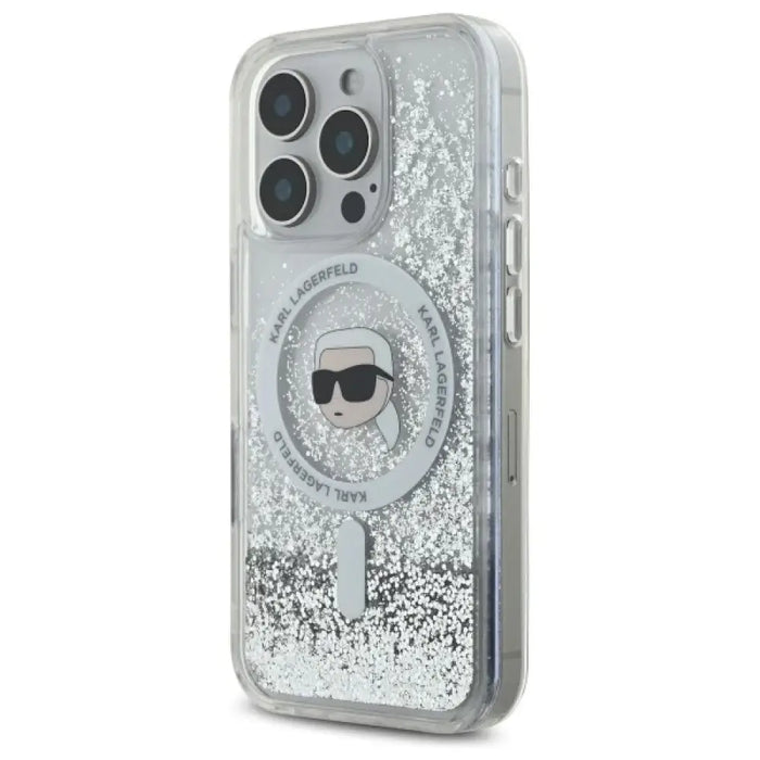 Калъф Karl Lagerfeld Liquid Glitter Karl Head Magsafe