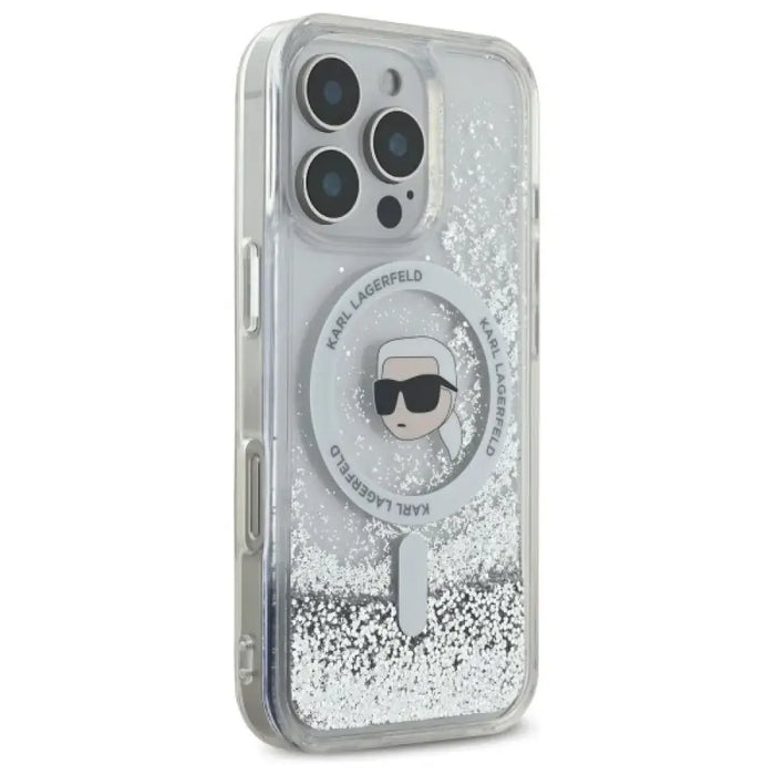 Калъф Karl Lagerfeld Liquid Glitter Karl Head Magsafe